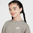 Nike   Sportswear Club Fleece Boxy Crew Low Brand Read grigio 42311 3