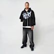 Karl Kani WOVEN SIGNATURE KANI TAG ZIP HOODIE black/light blue czarny 44844 4