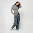 Karl Kani Small Signature Short Seamless LS dark grey siva 44938 4