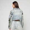 Smoke Rise Denim Trucker Nylon Mixed Media Jacket blau 45411 2