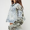 Smoke Rise Denim Trucker Nylon Mixed Media Jacket blau 45411 5