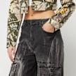 Smoke Rise High Rise Multi Cargo Wide Leg Jeans grigio 45397 5