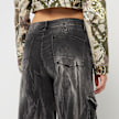 Smoke Rise High Rise Multi Cargo Wide Leg Jeans grigio 45397 7