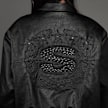SNIPES S Emblem Wavy Cut PU Jacket crna 45600 4