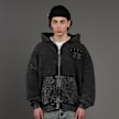 SNIPES S Emblem Inside Out Oversized Zip Hoodie noir 45909 1