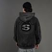 SNIPES S Emblem Inside Out Oversized Zip Hoodie crna 45909 2