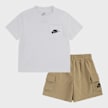 Nike Sportswear Pocket Tee French Terry Shorts Set bež 46252 1