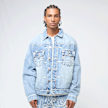 True Religion Super T Oversized Denim Jacket bleu 47108 1