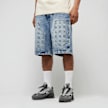 zəяo si:x nœf Primary Logo Embossed Denim Shorts blauw 47272 1
