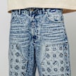 zəяo si:x nœf Primary Logo Embossed Denim Shorts blauw 47272 3