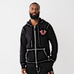 True Religion Big T Cross Stitch Zip Hoodie noir 47829 1