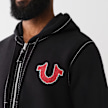 True Religion Big T Cross Stitch Zip Hoodie noir 47829 3