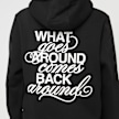 Miss Tee Back Around Ladies Fluffy Hoody noir 48085 4