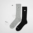 New Balance 3 PACK - NB BLACK PATCH LOGO CREW -  white/grey/black multicolor 48237 1