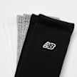 New Balance 3 PACK - NB BLACK PATCH LOGO CREW -  white/grey/black multicolor 48237 2