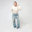 Jordan W J BRK FLC FZ MOD CROP lt orewood brn/white beige 48596 4