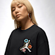 Jordan W J FLT SS OS GFX TEE FLW black preto 48604 3