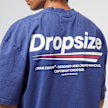 DropSize Heavy Oversized Three Lines Back T-Shirt plava 48844 4