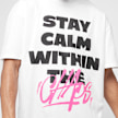 Mister Tee Stay Calm In Chaos Oversize Tee weiß 49258 3