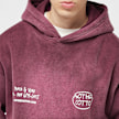 Another Cotton Lab Pasta Night Washed Hoodie rood 49858 3