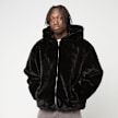 Urban Classics Full Zip Faux Fur Hoodie nero 61361 1