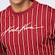 Karl Kani Autograph Pinstripe Jersey Boxy T-Shirt rot 61422 3