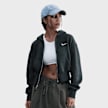 Nike Sportswear Phoenix Fleece Loose Full-Zip Cropped Hoodie nero 91783 1