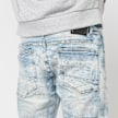 Smoke Rise Crystal Effect Washed Jeans bleu 92667 4