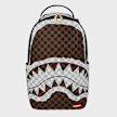 SPRAYGROUND Cream and Brown Tear Check Backpack bruin 92721 1