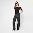 Urban Classics Ladies Organic Asymmetric Rib Tee schwarz 92775 3