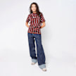 Karl Kani Small Signature Essential Pinstripe OS Tee rojo 92787 4