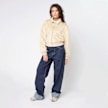 Karl Kani Signature Faux Suede Oversized Bomber Jacket beige 92796 4