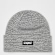 SNIPES Woven Label Basic Logo Beanie grijs 93133 1