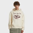 Mister Tee Turn Me On Record Player Fluffy Hoody beige 93459 1