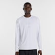 New Balance Reflective Poly Long Sleeve T-Shirt branco 93646 1