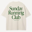 Another Cotton Lab Sunday Running Club Oversized T-Shirt beige 93767 1