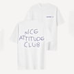 Another Cotton Lab Nice Attitude Club Oversized T-Shirt biały 93987 1