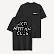 Another Cotton Lab Nice Attitude Club Oversized T-Shirt czarny 93977 1