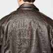 Karl Kani Signature Pu Leather Bomber Jacket Marron 96136 5