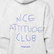 Another Cotton Lab Nice Attitude Club Oversized Hoodie grigio 96721 3