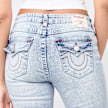 True Religion Becca Mid Rise Bootcut Flap bleu 98764 4