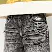 Smoke Rise Artisan Vintage Washed Denim Shorts grijs 98789 3