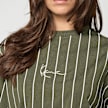 Karl Kani Small Signature Essential Pinstripe OS Tee vert 98926 3