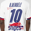 Nike Dembélé / No. 10 / PSG DRI-Fit Jersey Shortsleeve Stadium branco 99052 7