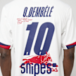 Nike Dembélé / No. 10 / Virgil Abloh Archive / PSG DRI-Fit Jersey Shortsleeve Stadium 25/26 wit 99052 8