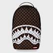 SPRAYGROUND Drip Check Shark Backpack Brown & Cream brun 99416 1