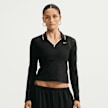 Nike   Chill Knit Longsleeve Stitch Lace Top noir 101338 1