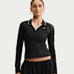 Nike   Chill Knit Longsleeve Stitch Lace Top noir 101338 3