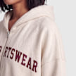 aim'n Varsity Sweat Zip Hood Beige 101942 3