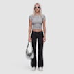 adidas Originals Superstar Low Rise Flared Leg Denim Pan schwarz 102763 4